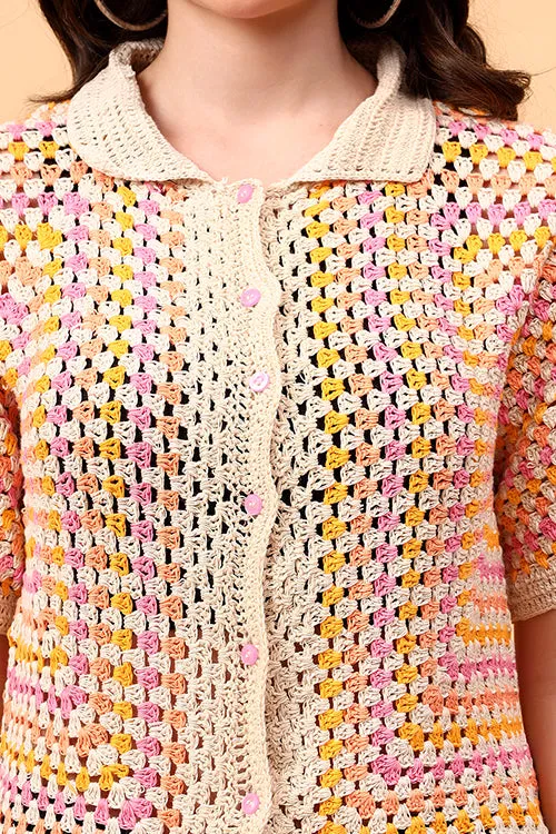Ajoobaa "Vintagevibe" Handmade Crochet Shirt