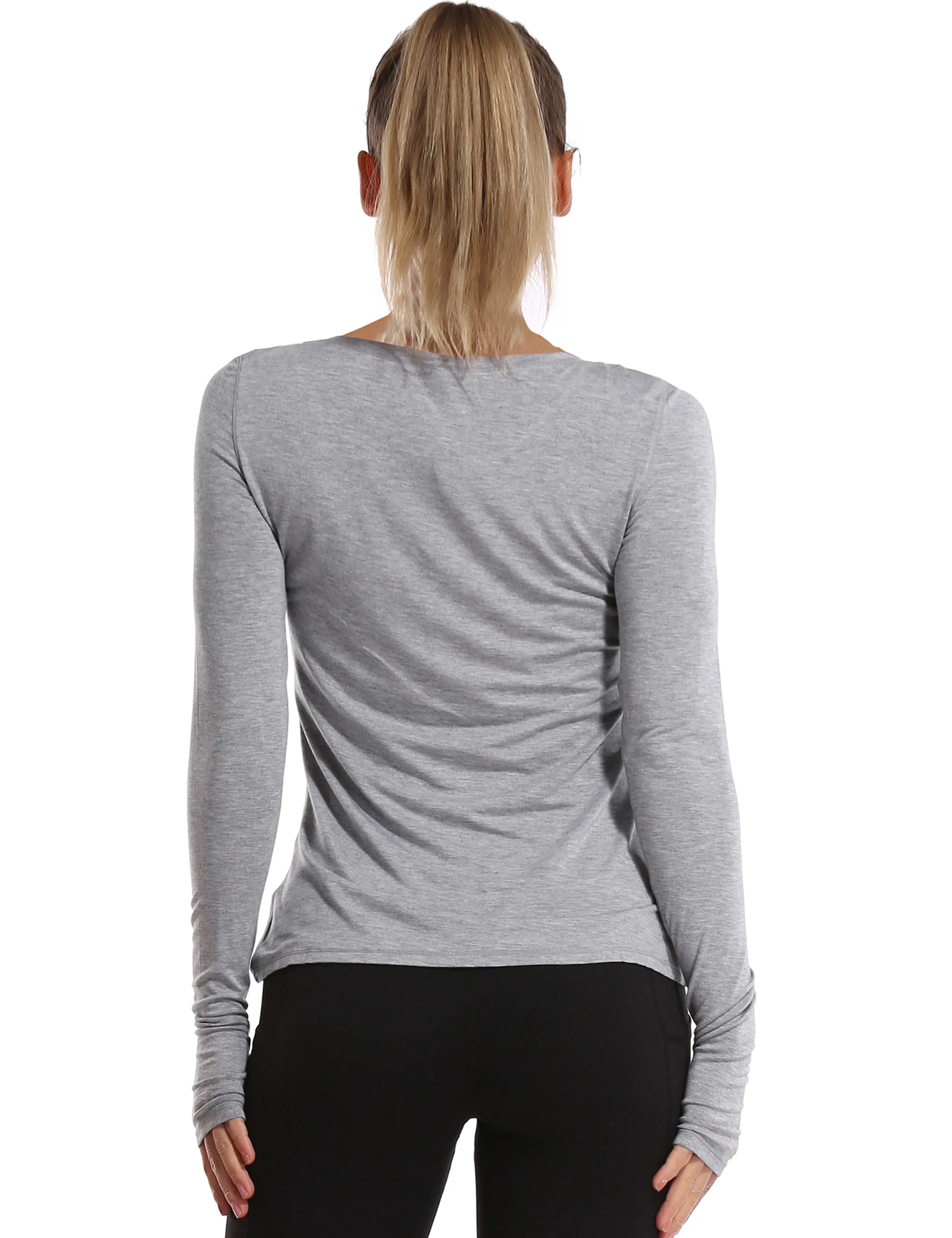 Athlete Long Sleeve Tops heathergray