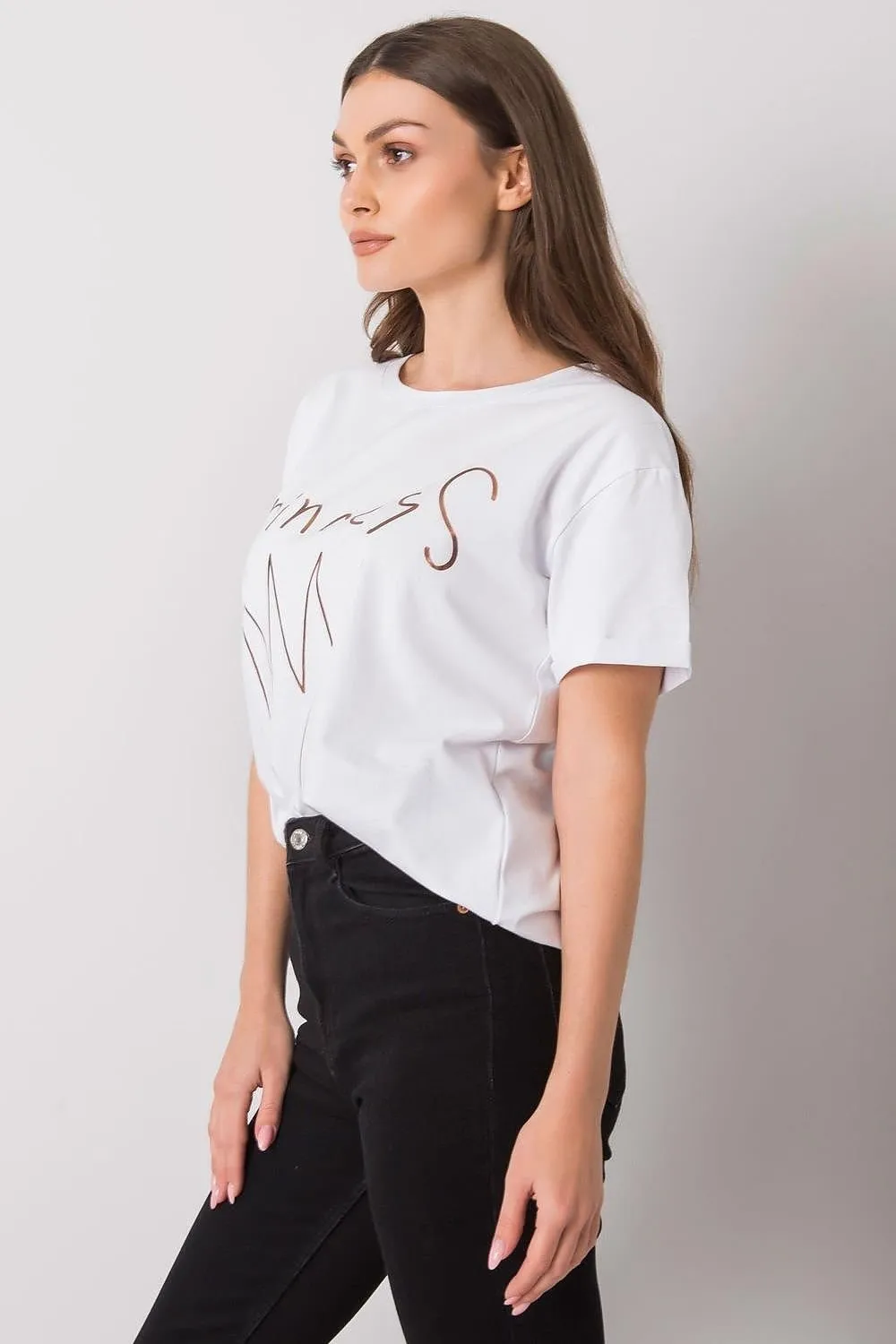 Chic Patterned Cotton Mix Women's Tee