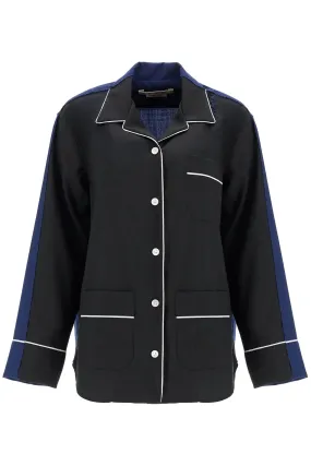 Contrast-Stitch Wool Shirt