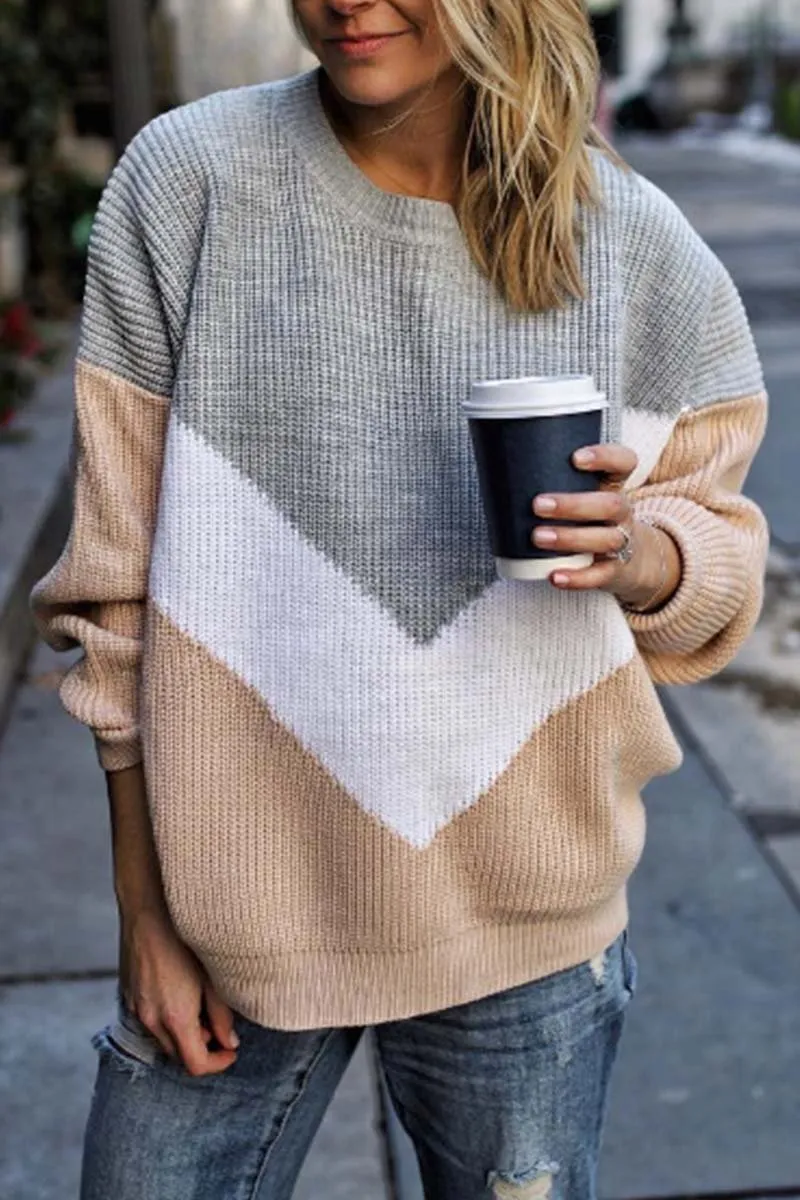 Florcoo Comfy Loose Stitching Sweater(2 Colors)