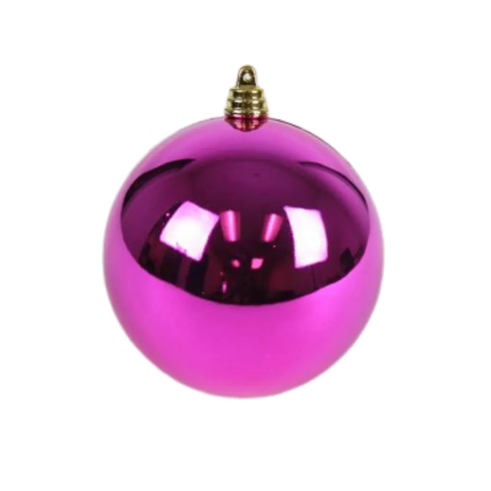 Fuchsia Shiny Ball Ornament, 4"