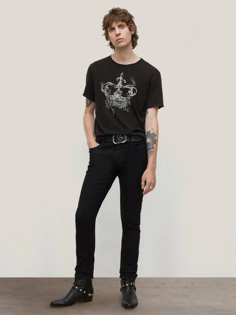 John Varvatos BROKEN CROWN Tee - Black
