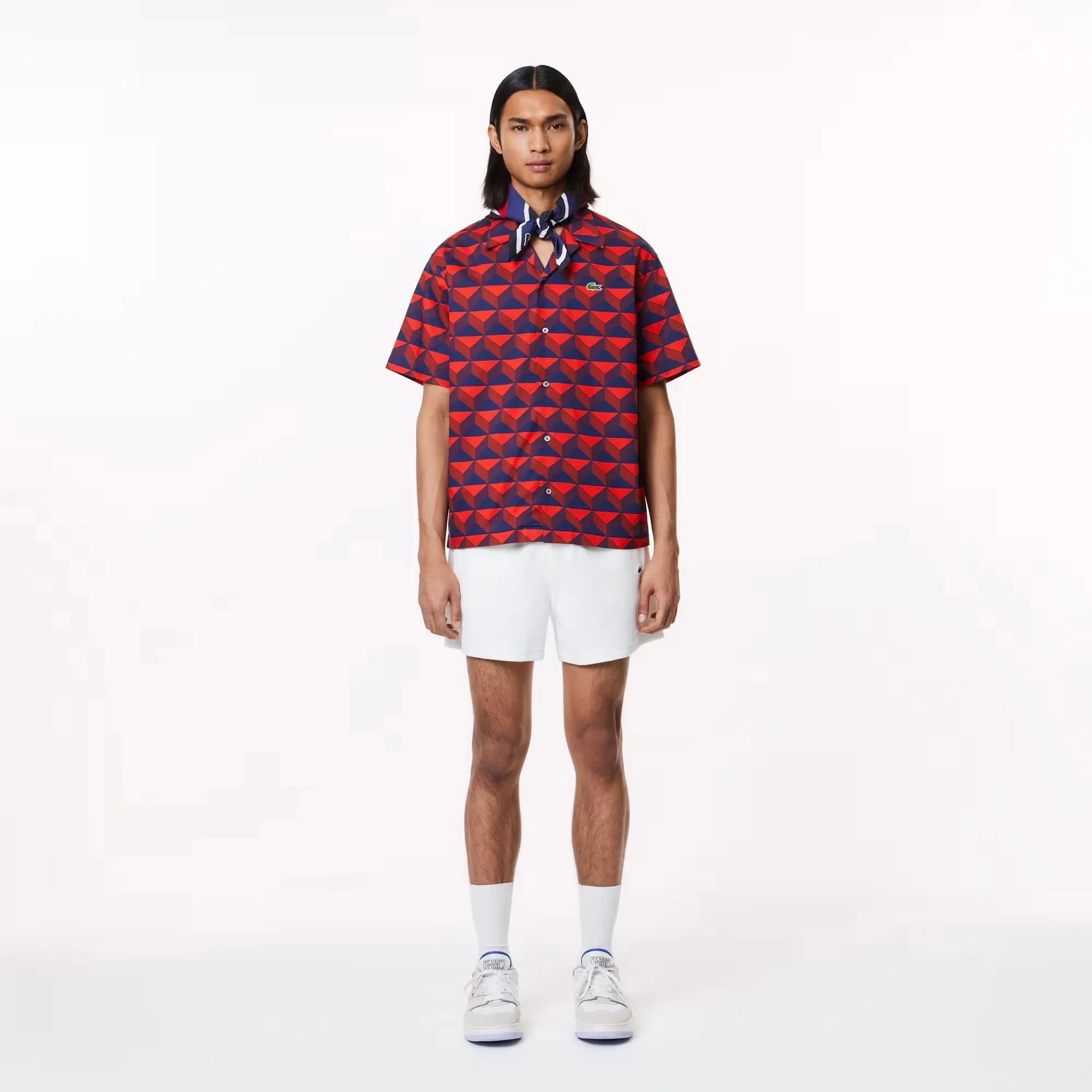 Lacoste Men's Short Sleeve Patterned Shirt