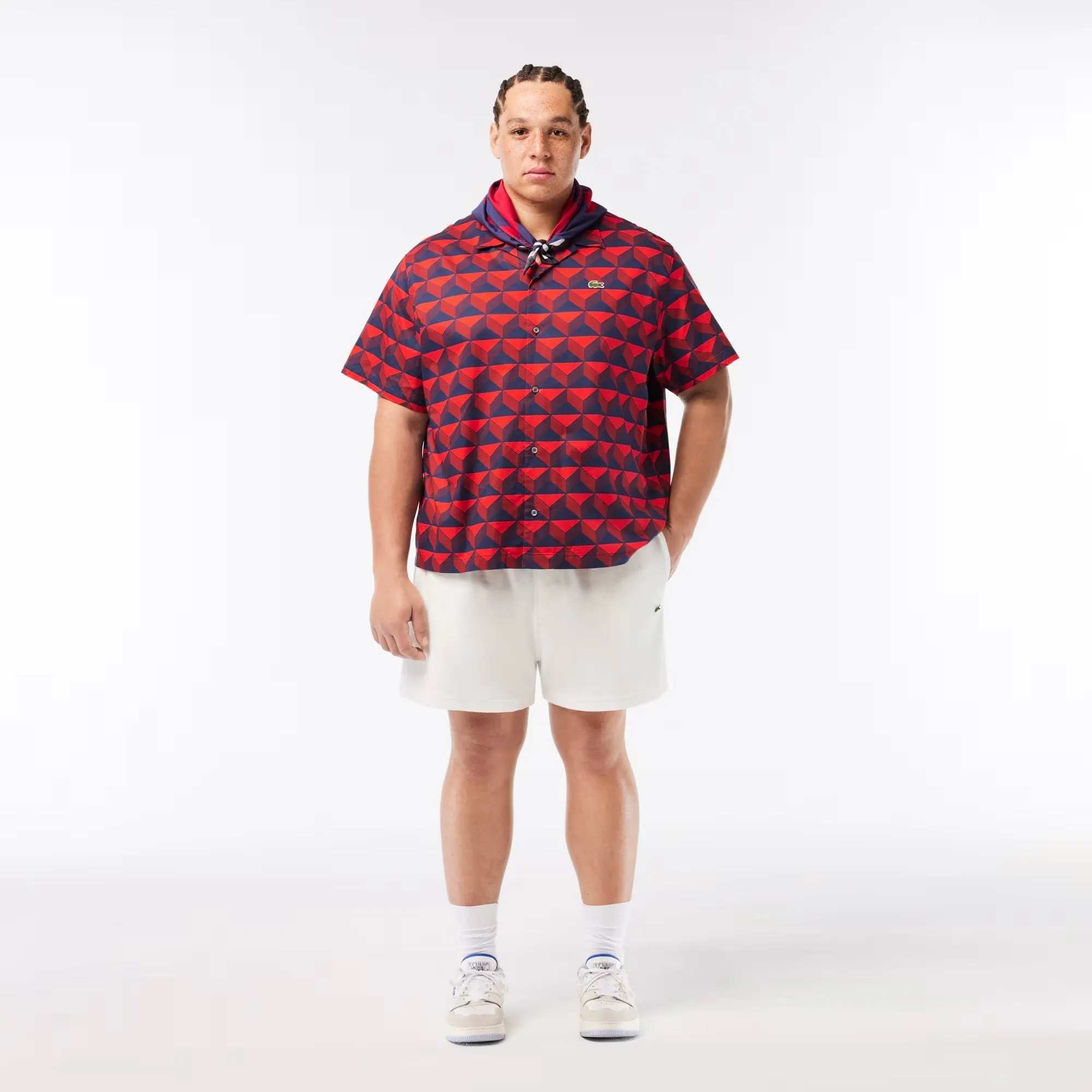 Lacoste Men's Short Sleeve Patterned Shirt