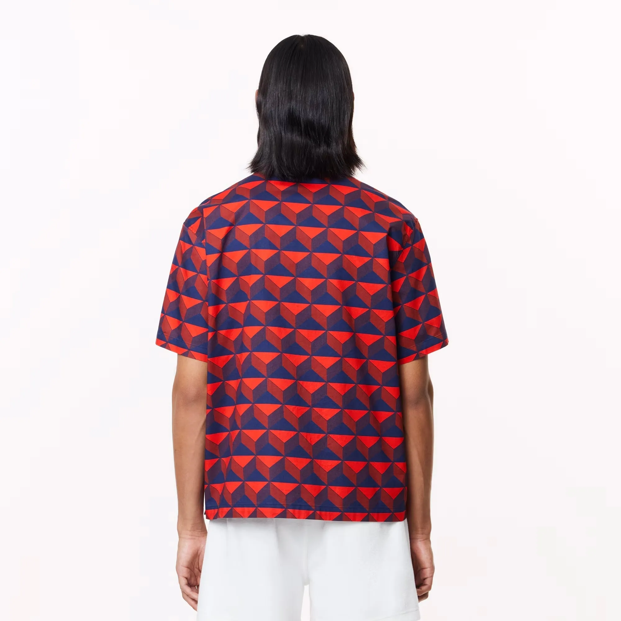Lacoste Men's Short Sleeve Patterned Shirt