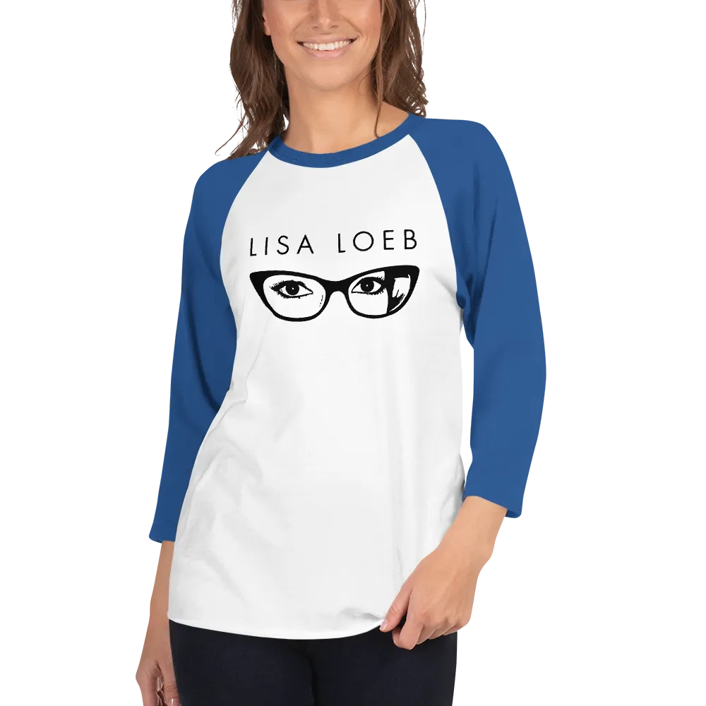 Lisa Loeb Glasses 3/4 Sleeve Raglan Shirt