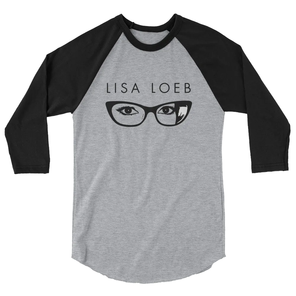 Lisa Loeb Glasses 3/4 Sleeve Raglan Shirt