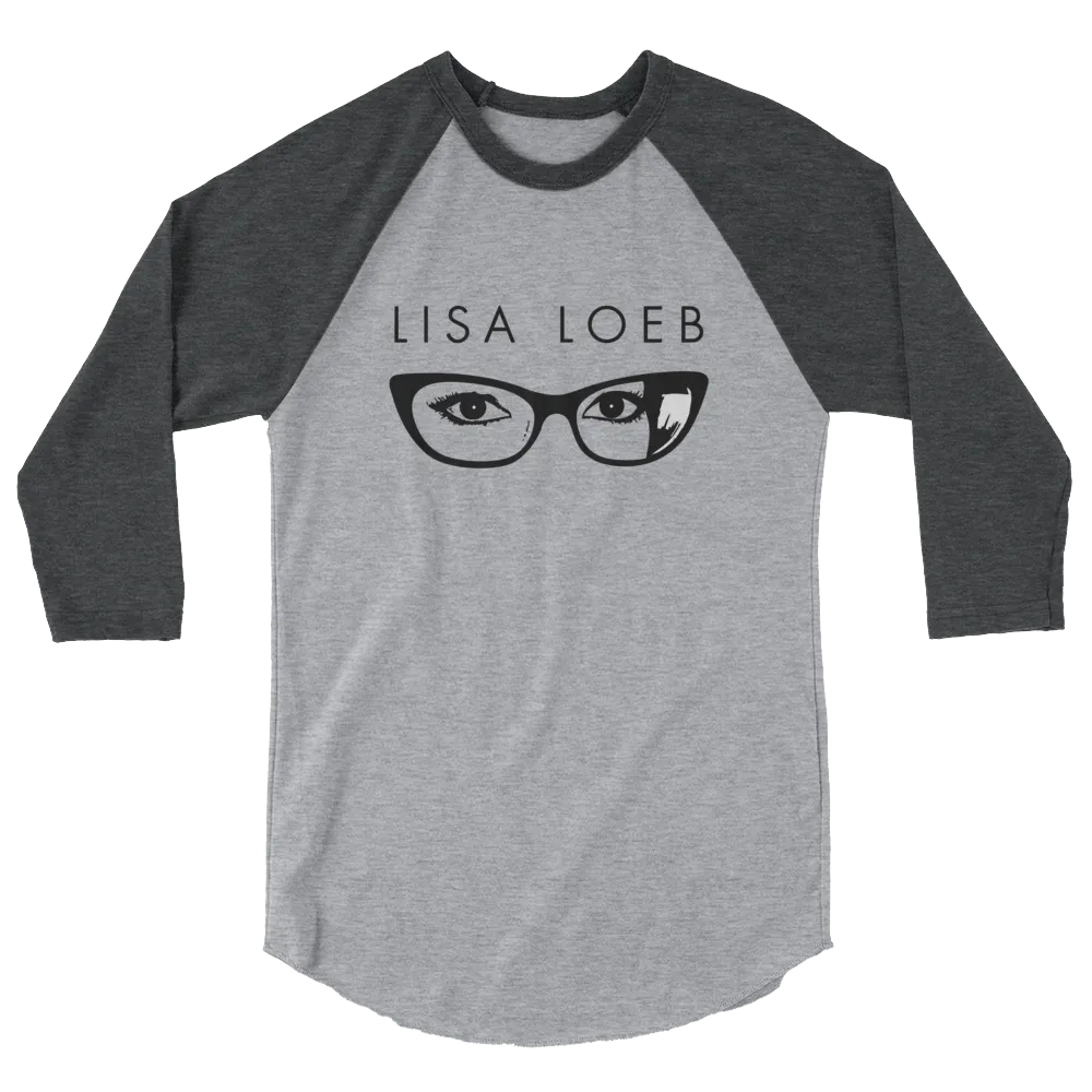 Lisa Loeb Glasses 3/4 Sleeve Raglan Shirt