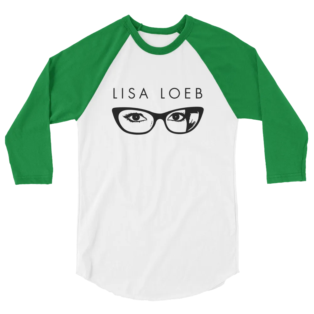 Lisa Loeb Glasses 3/4 Sleeve Raglan Shirt