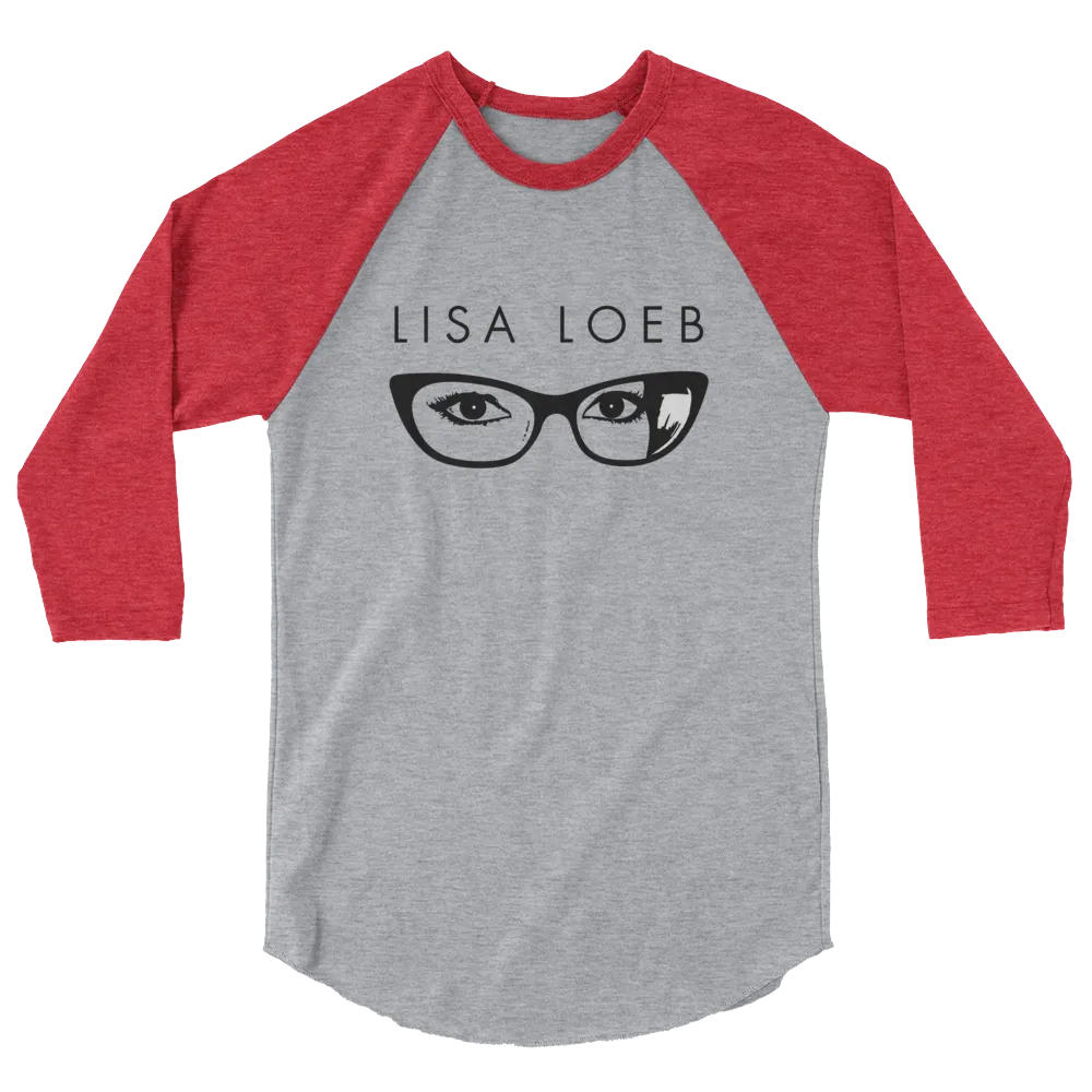 Lisa Loeb Glasses 3/4 Sleeve Raglan Shirt
