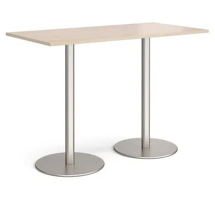 Monza rectangular poseur table with round bases