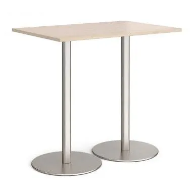 Monza rectangular poseur table with round bases