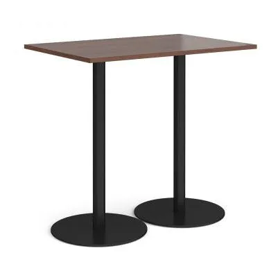Monza rectangular poseur table with round bases