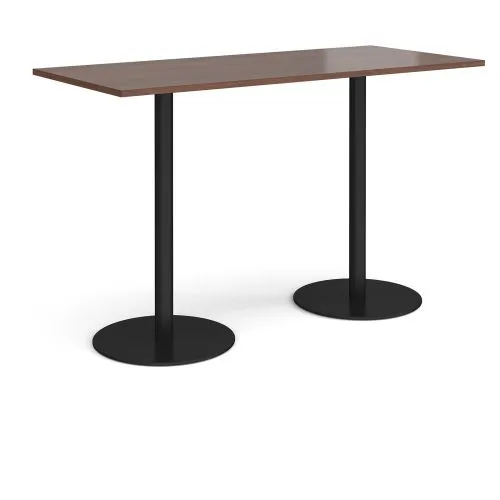 Monza rectangular poseur table with round bases