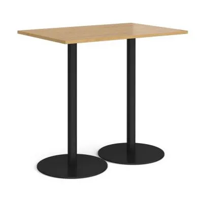 Monza rectangular poseur table with round bases
