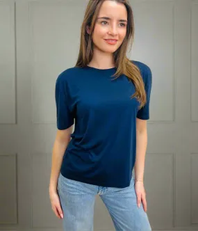 Navy Relaxed Short Sleeve Tee
