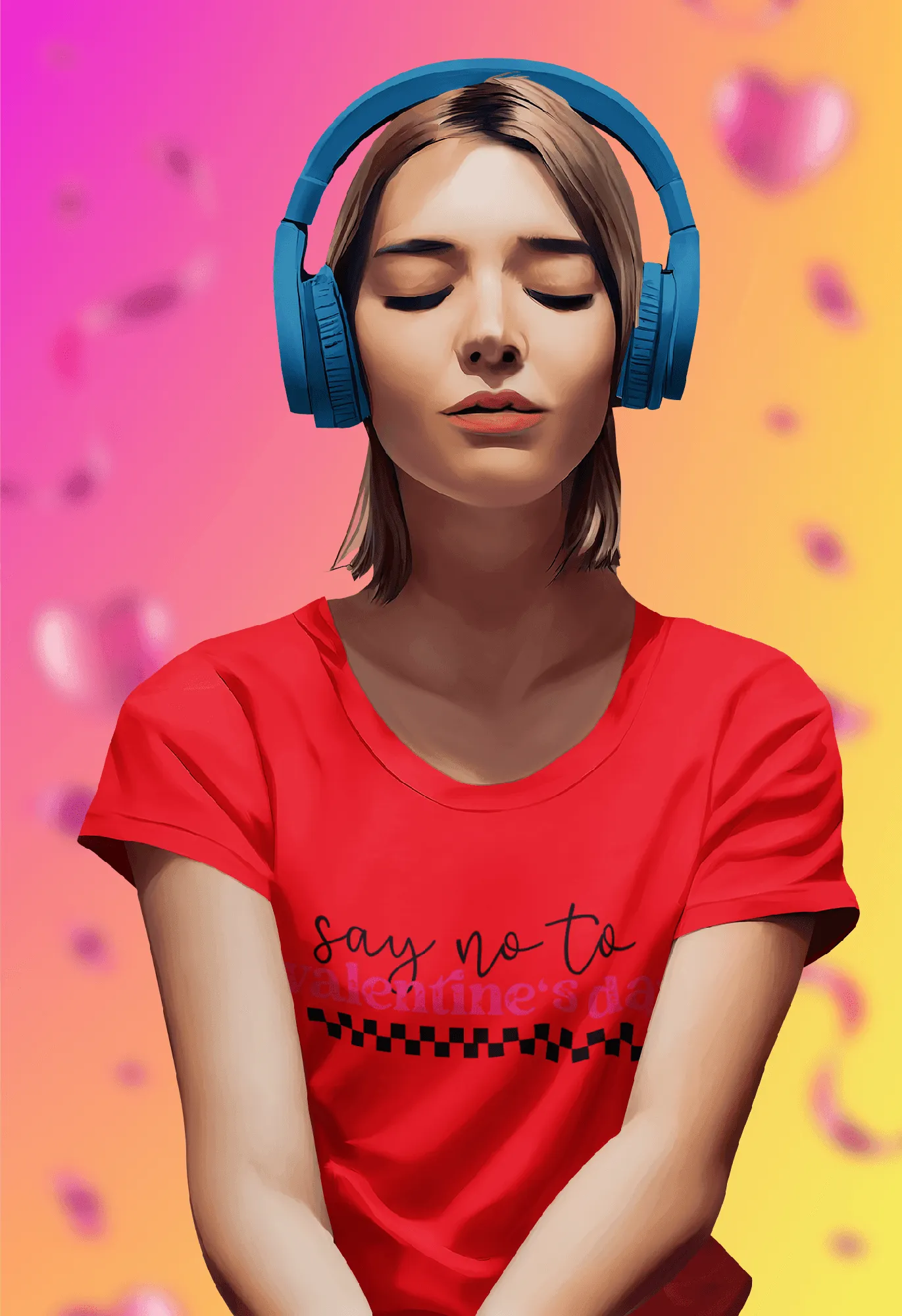 NO TO VALENTINE DAY T-shirt