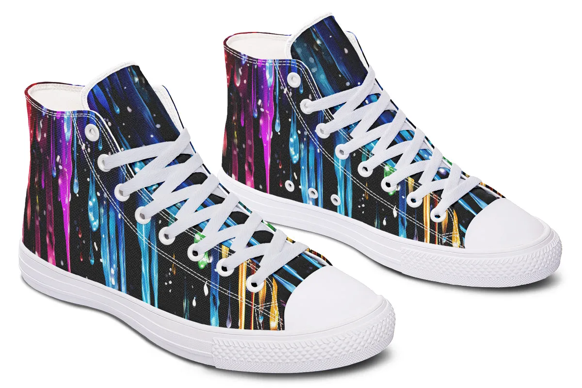 Rainbow Drips High Tops