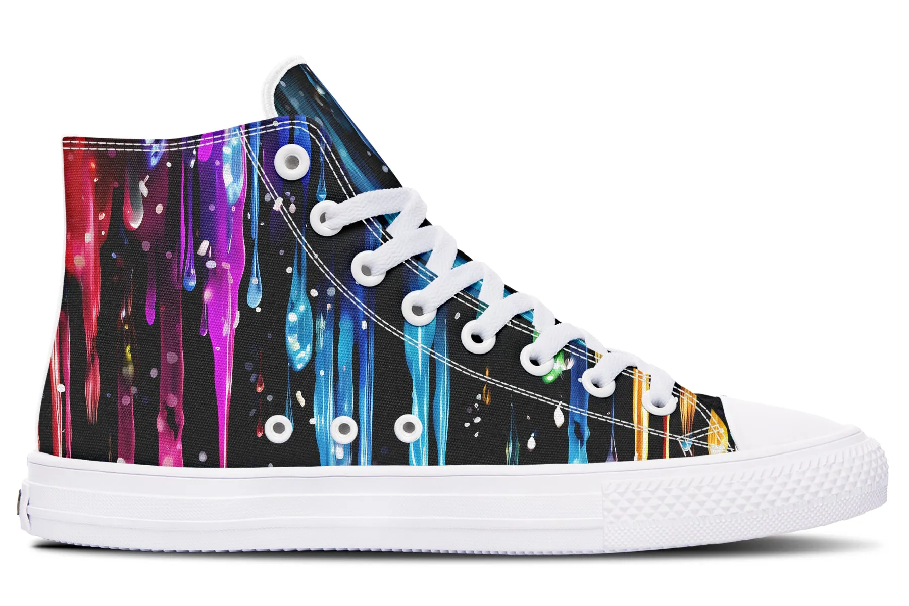 Rainbow Drips High Tops