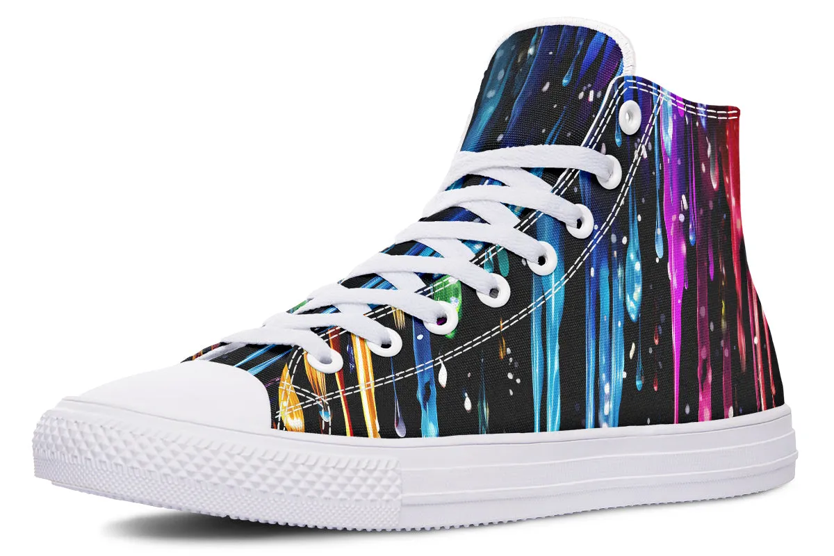 Rainbow Drips High Tops