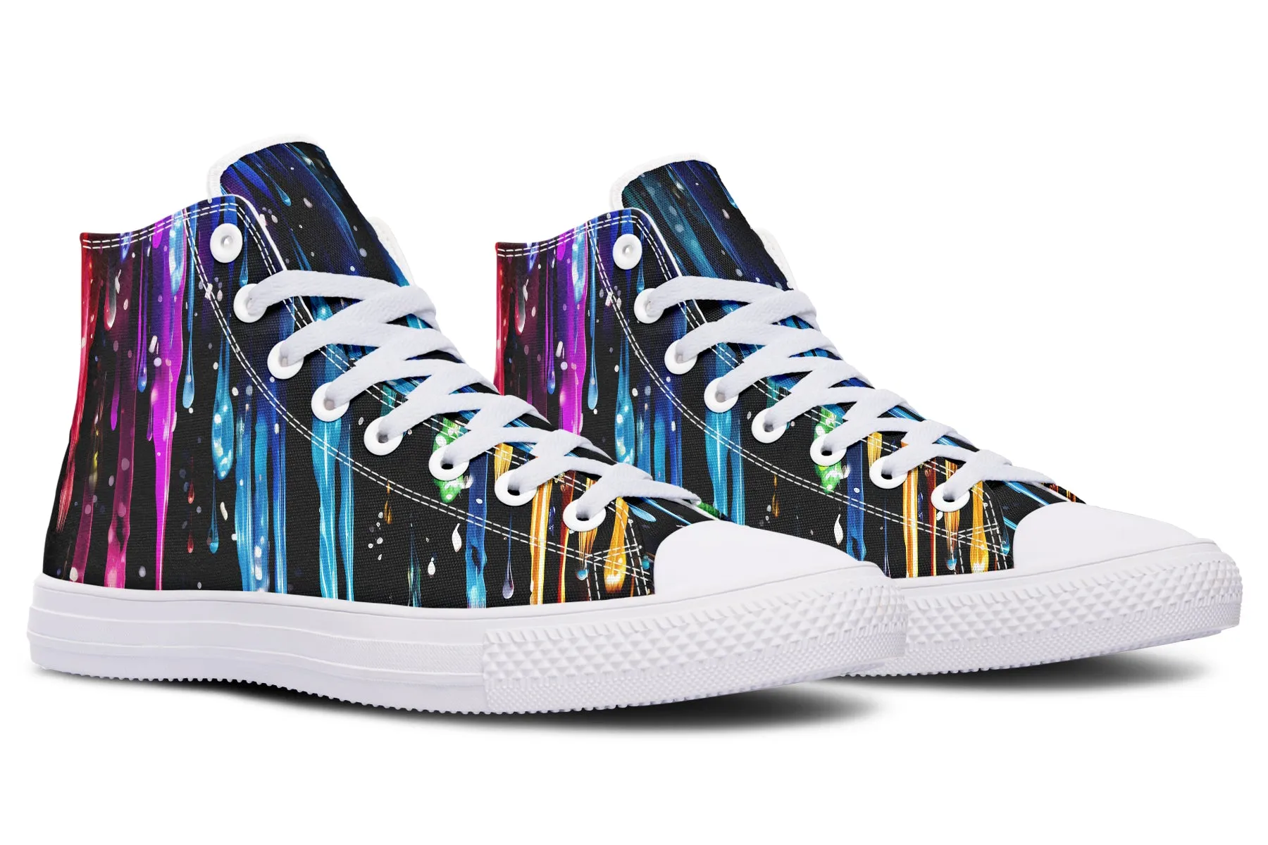 Rainbow Drips High Tops