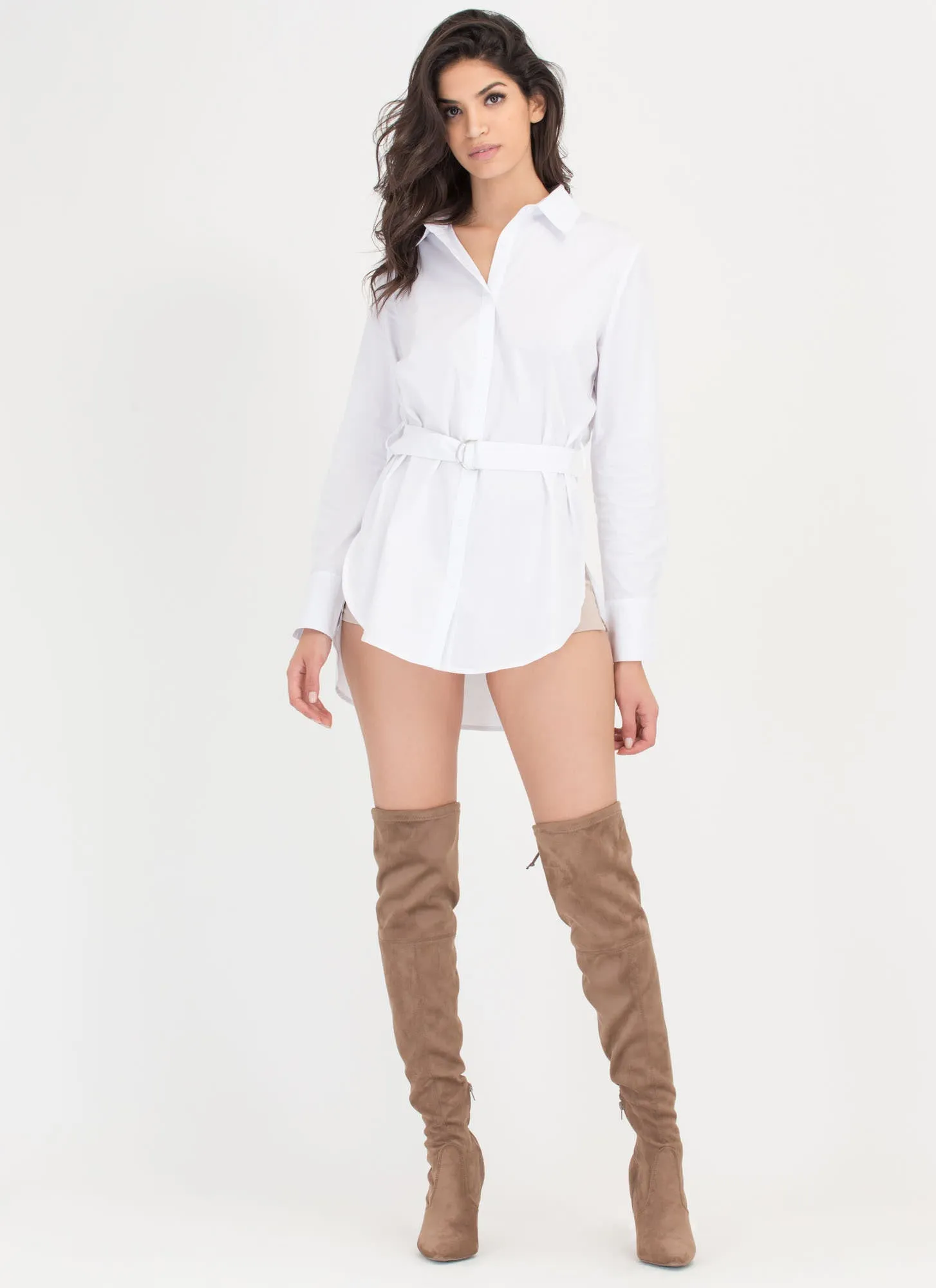 Short Story Belted Shirtdress