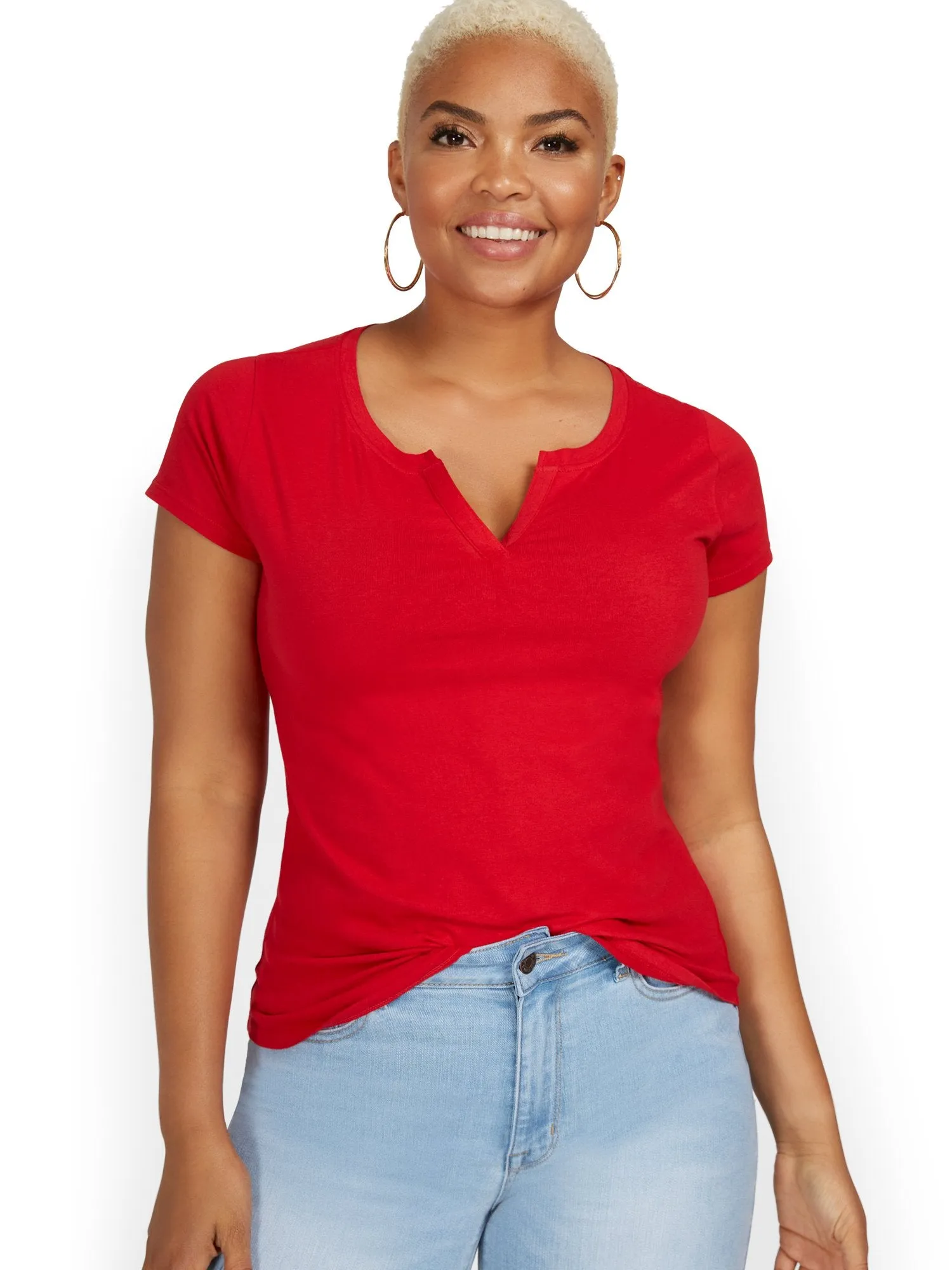 Split-Neck Perfect Tee