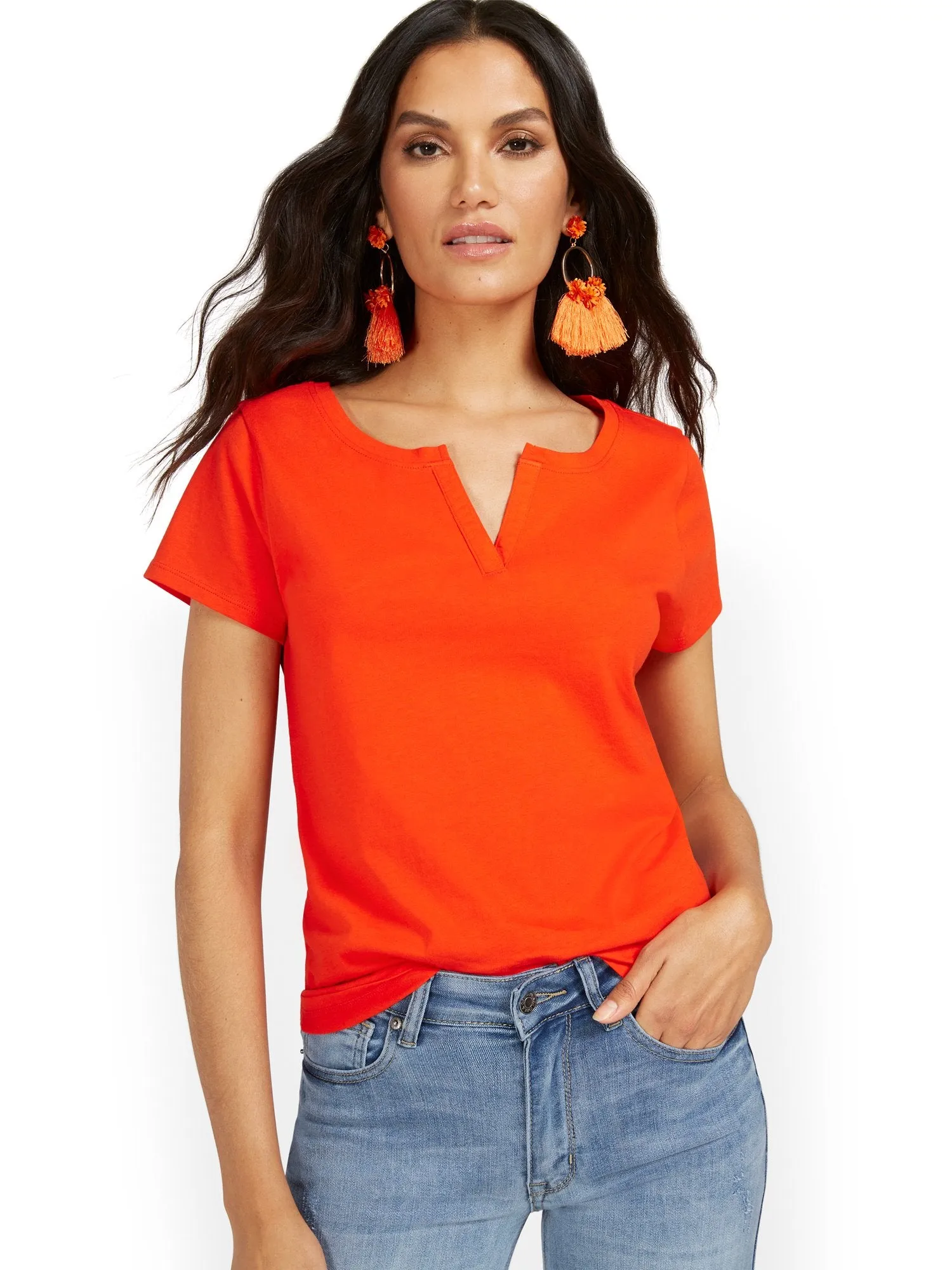 Split-Neck Perfect Tee