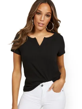 Split-Neck Perfect Tee