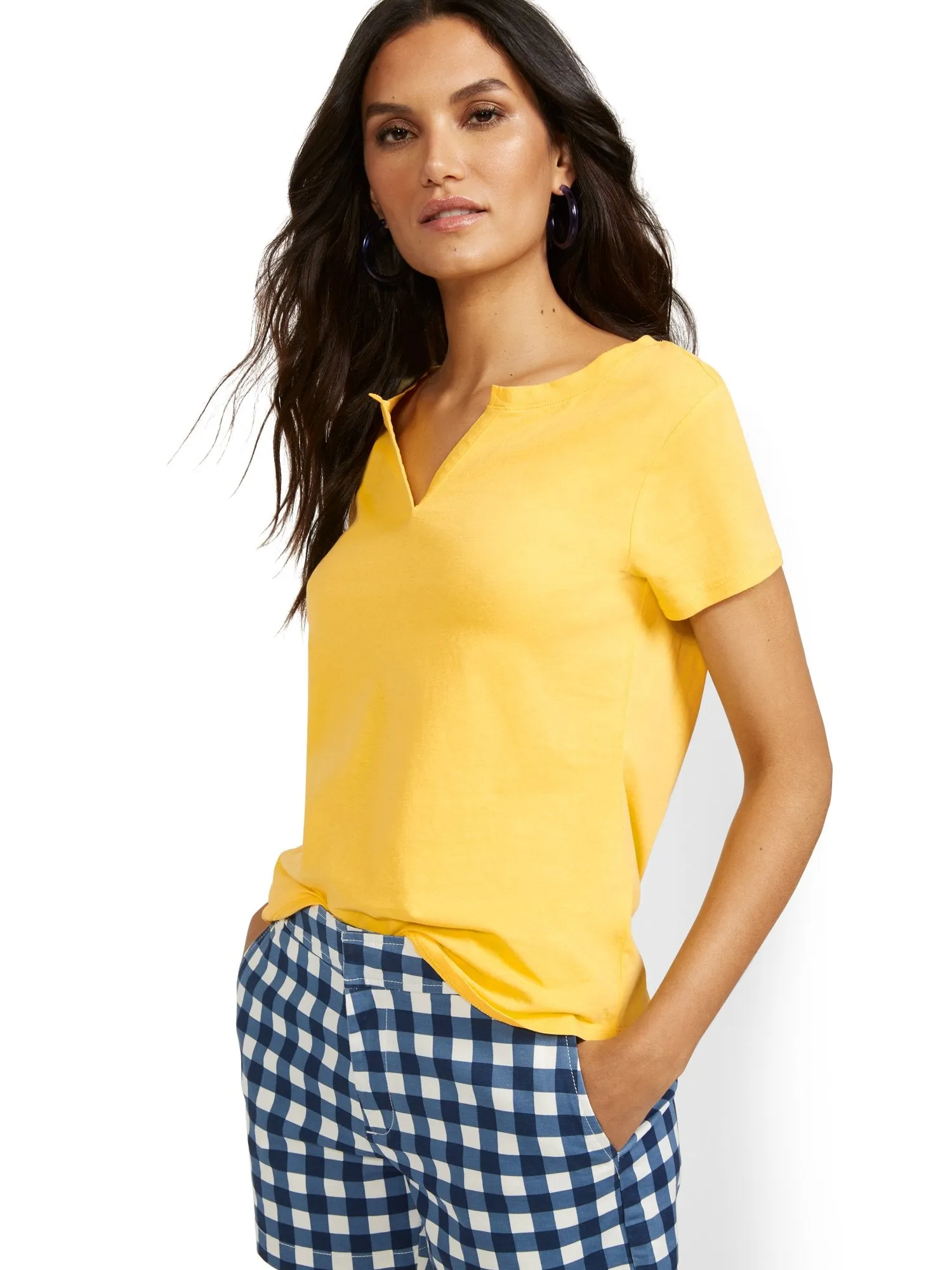 Split-Neck Perfect Tee