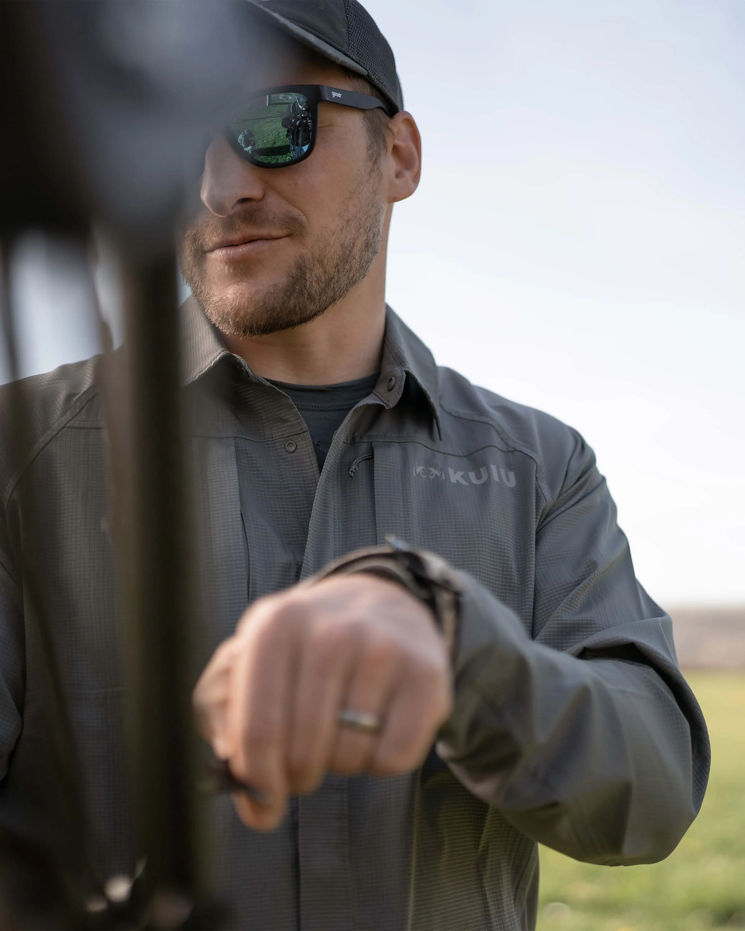 Tiburon Hybrid Snap Shirt | Ash