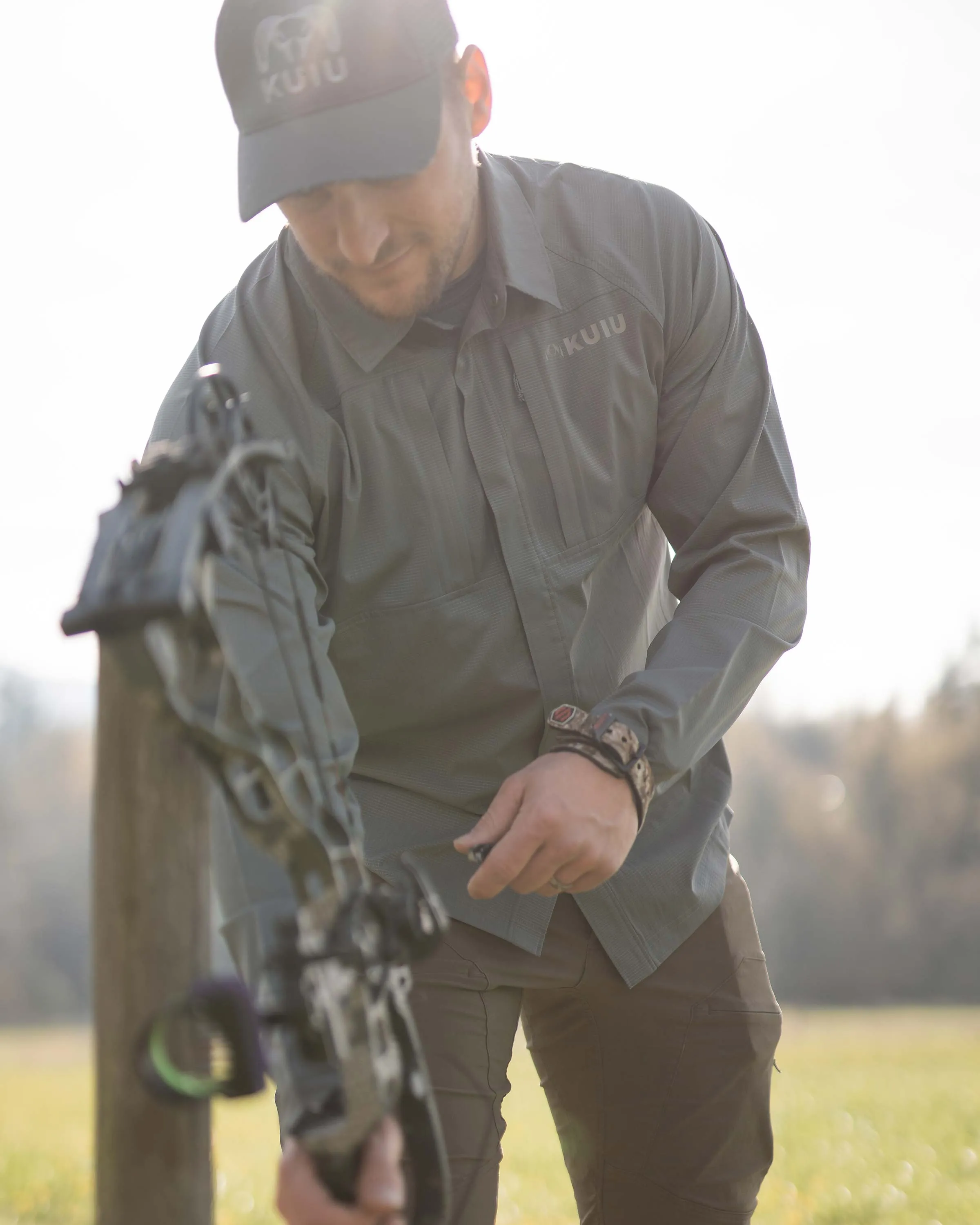 Tiburon Hybrid Snap Shirt | Ash