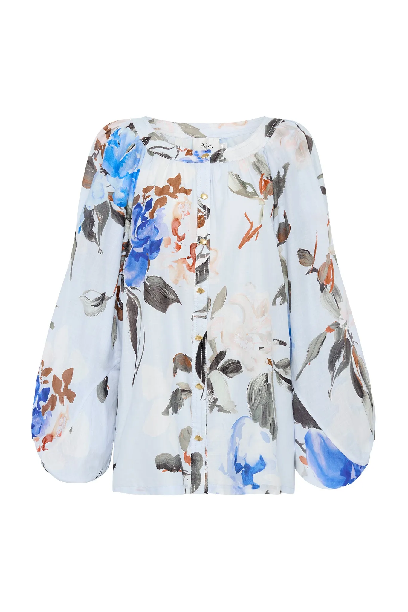 Violet Knot Sleeve Blouse