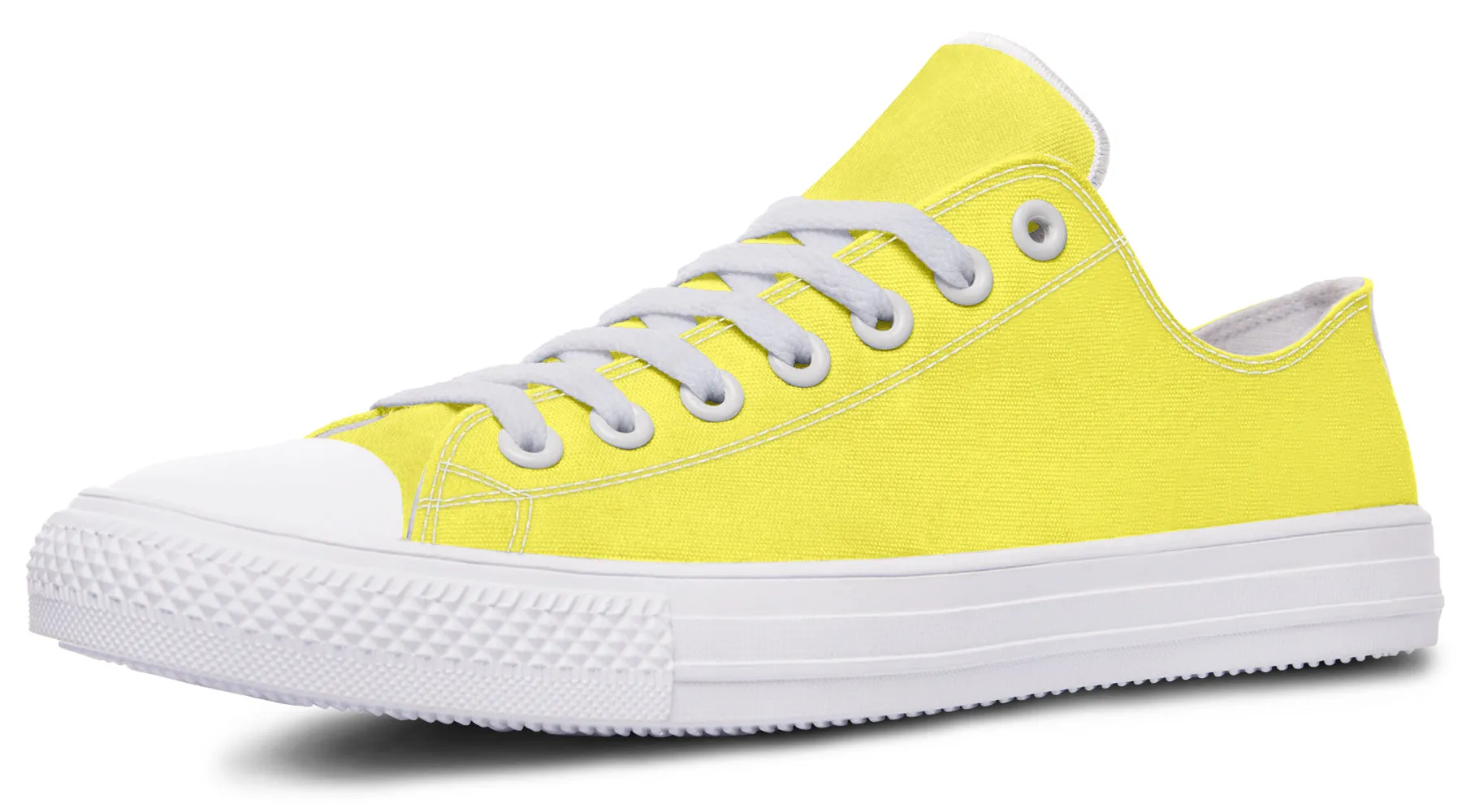 Yellow And Purple Mismatched Low Tops